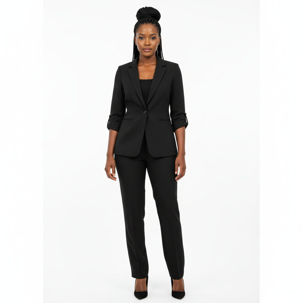 3/4 Sleeve Blazer And Formal Pants Set