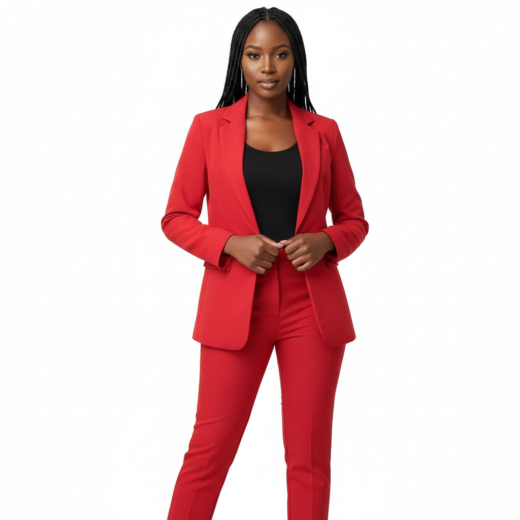 3/4 Sleeve Blazer And Formal Pants Set