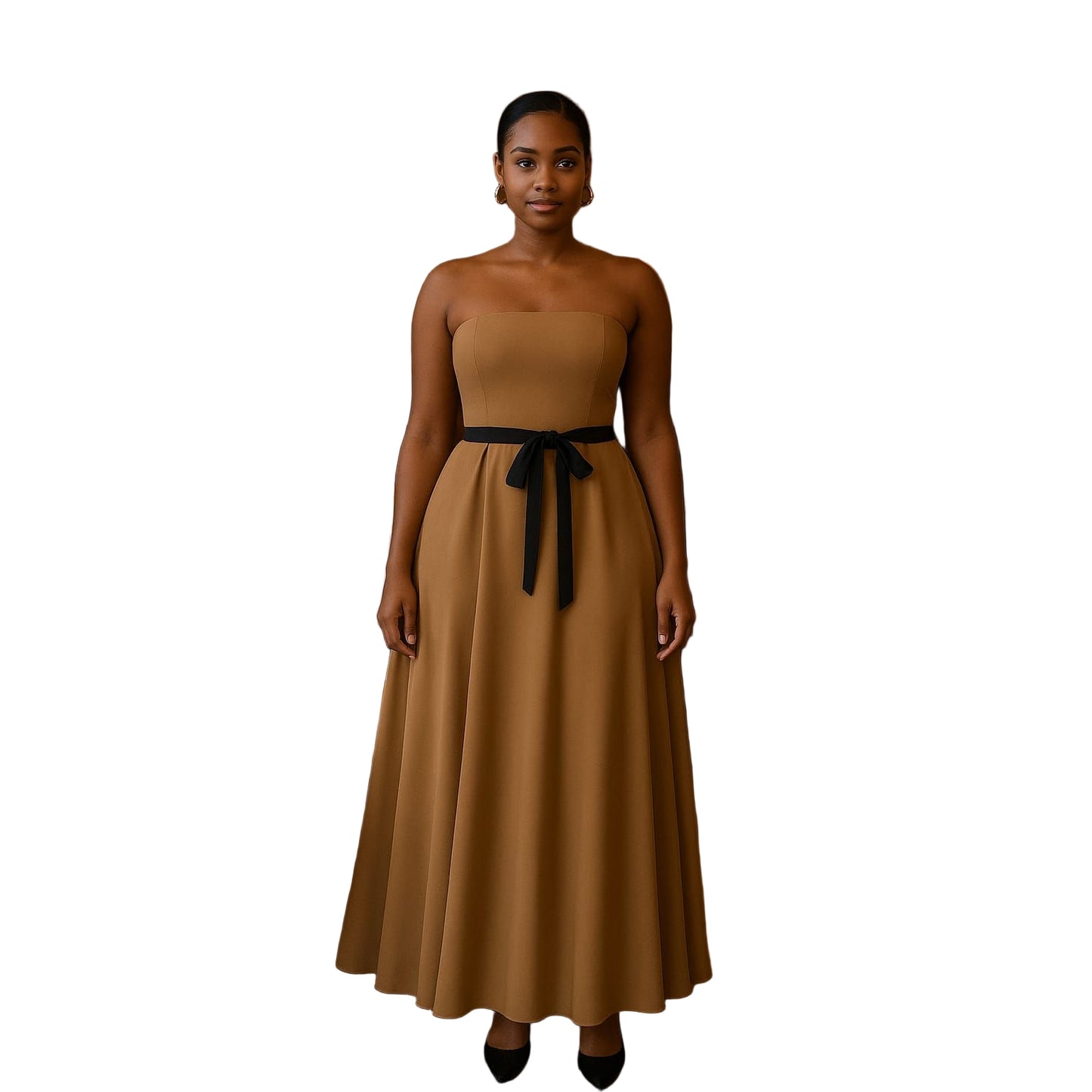 Boobtube Belt Elegant Backless Maxi Dress