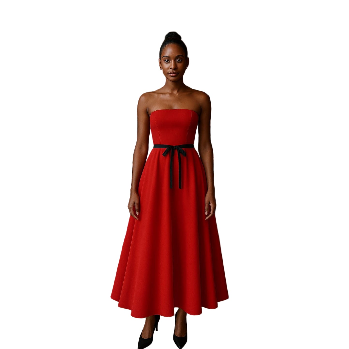 Boobtube Belt Elegant Backless Maxi Dress