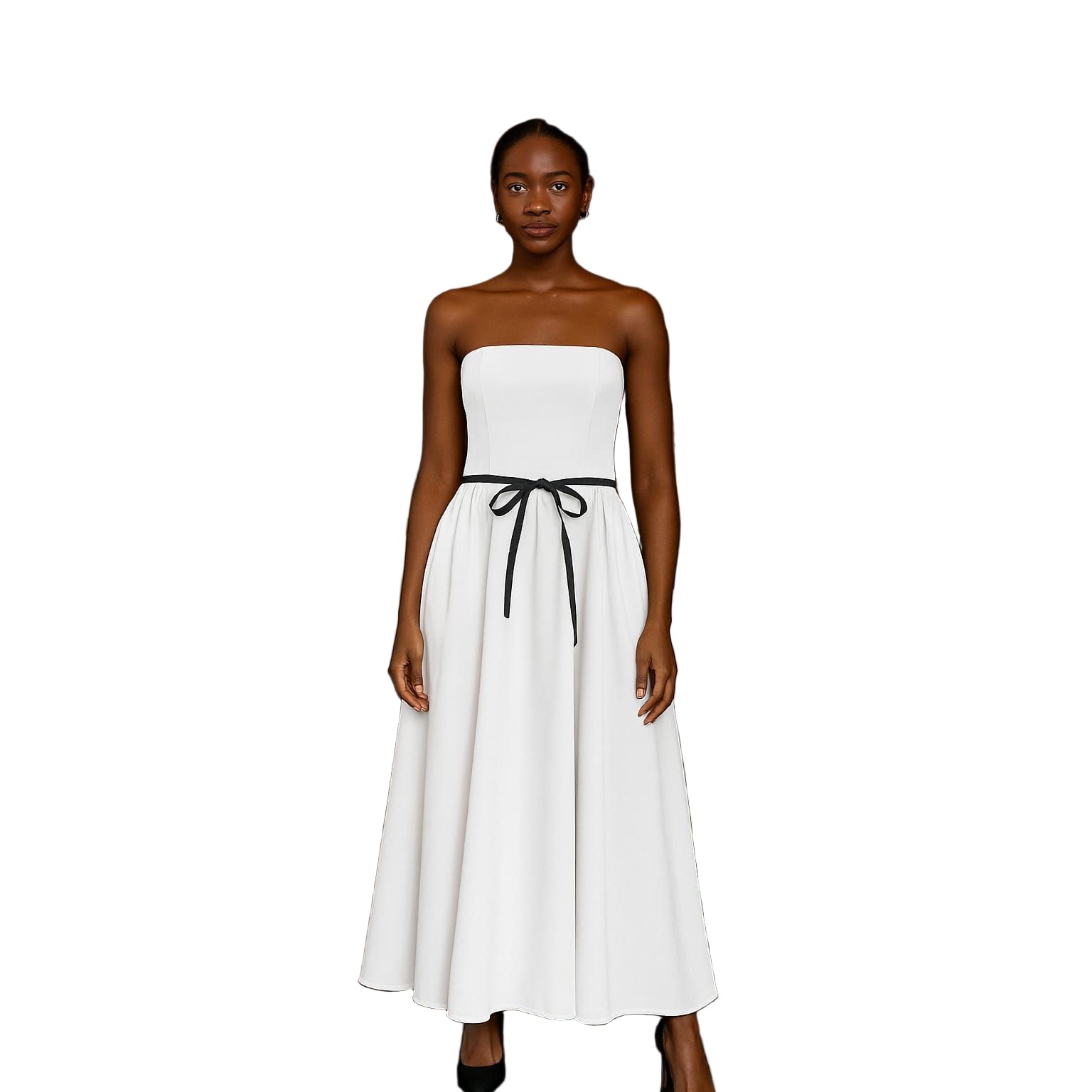 Boobtube Belt Elegant Backless Maxi Dress