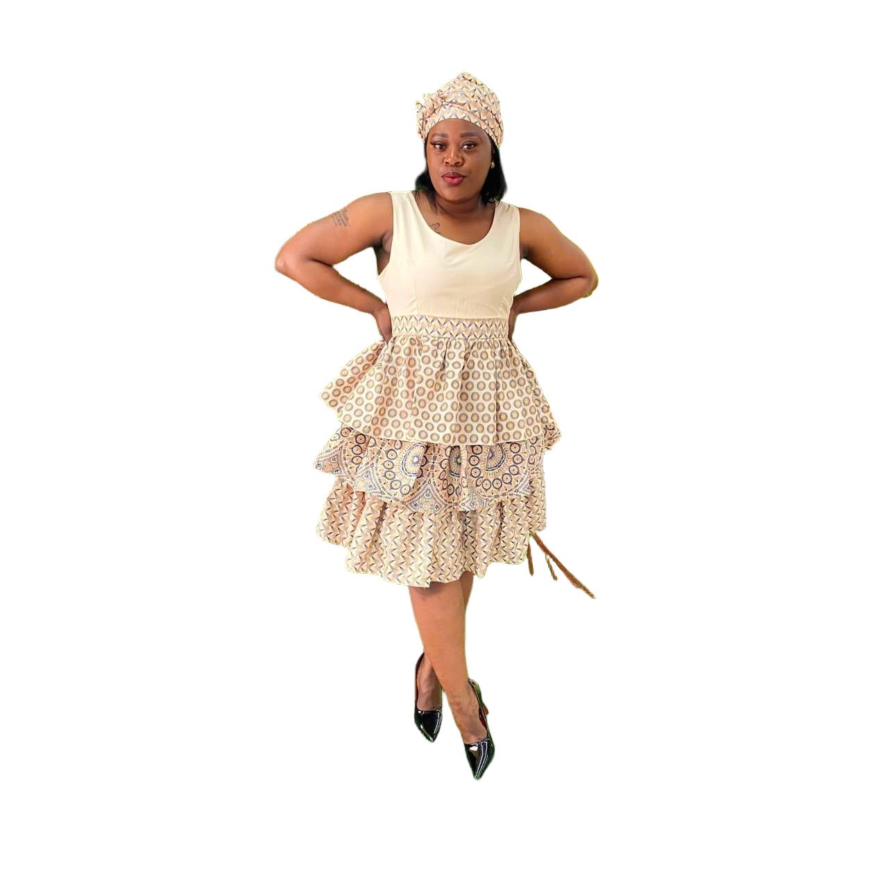 Vintage Ankara Sleeveless Dress