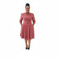 Plus Tartan Print Lantern Sleeve Dress.