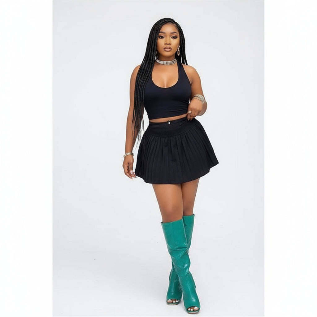 Sexy Pleated Short Skirt