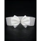 Elastic Wide Waist Belt with Large Floral Chiffon Bow
