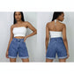 Ladies Denim Roll-Up Short Pants