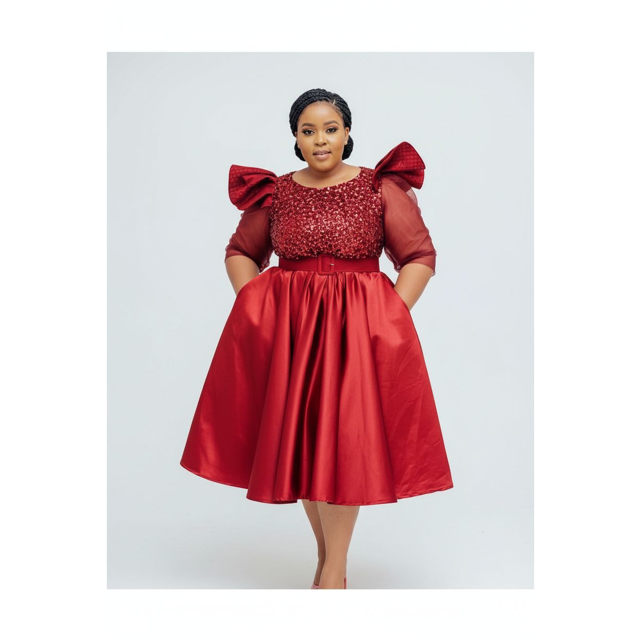 Plus Size Duchess Midi Dress
