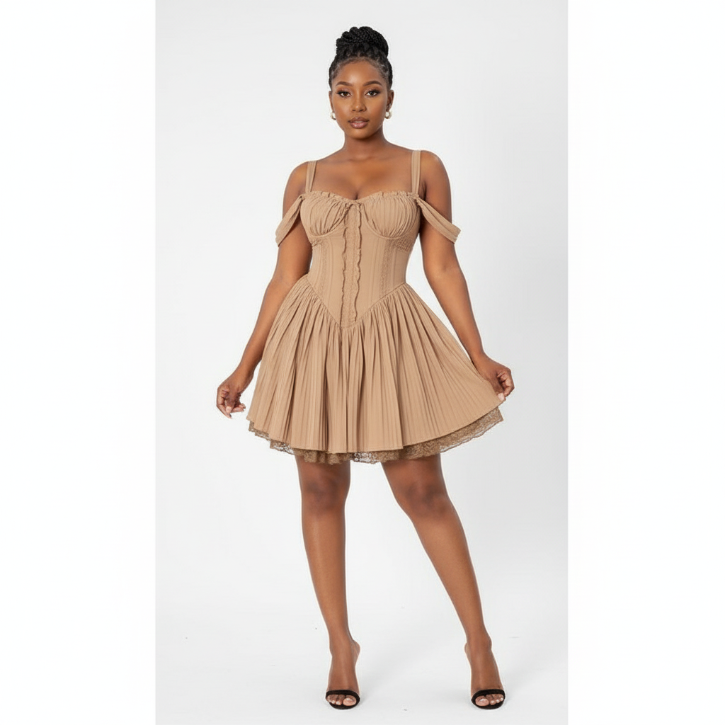 Off The Shoulder Lace Mini Dress