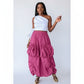 Cargo Hem Ruched Parachute Skirt