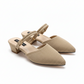 Pointed-Toe Woolen Woven Back Elasticated Women's High Heels