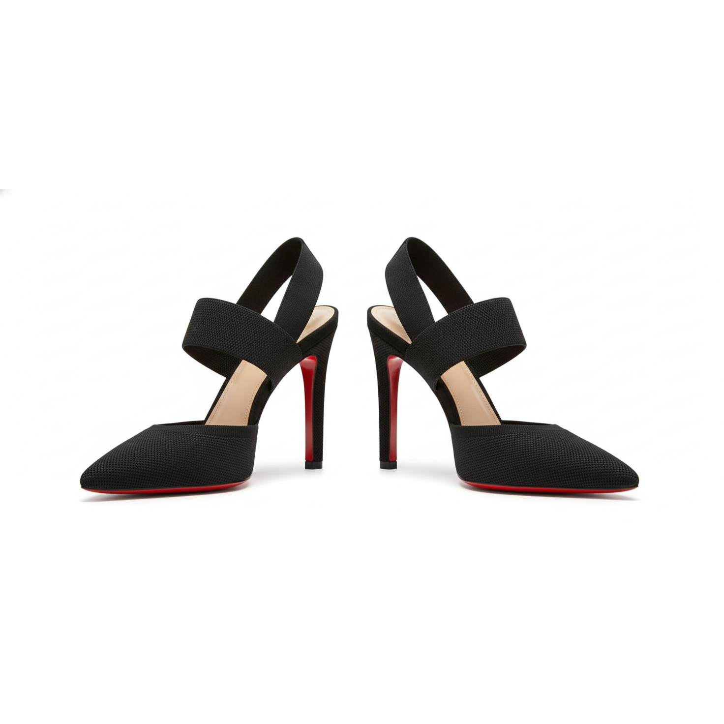 Pointed Toe High Heel Sandals With Elastic Band