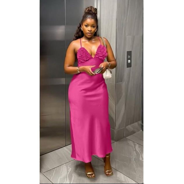 Sexy Sleeveless Backless Lace Up Hip Package Bodycon Evening Dress