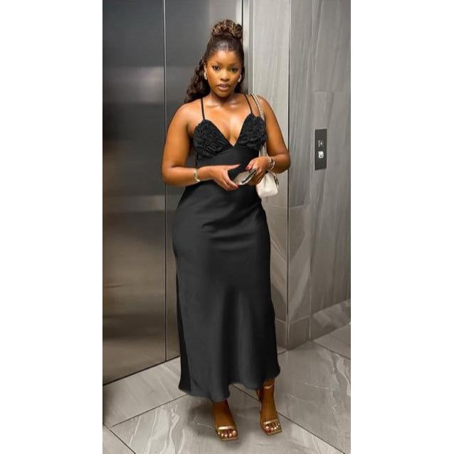 Sexy Sleeveless Backless Lace Up Hip Package Bodycon Evening Dress