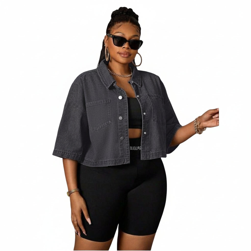 Women Sleeveless Denim Short Jacket