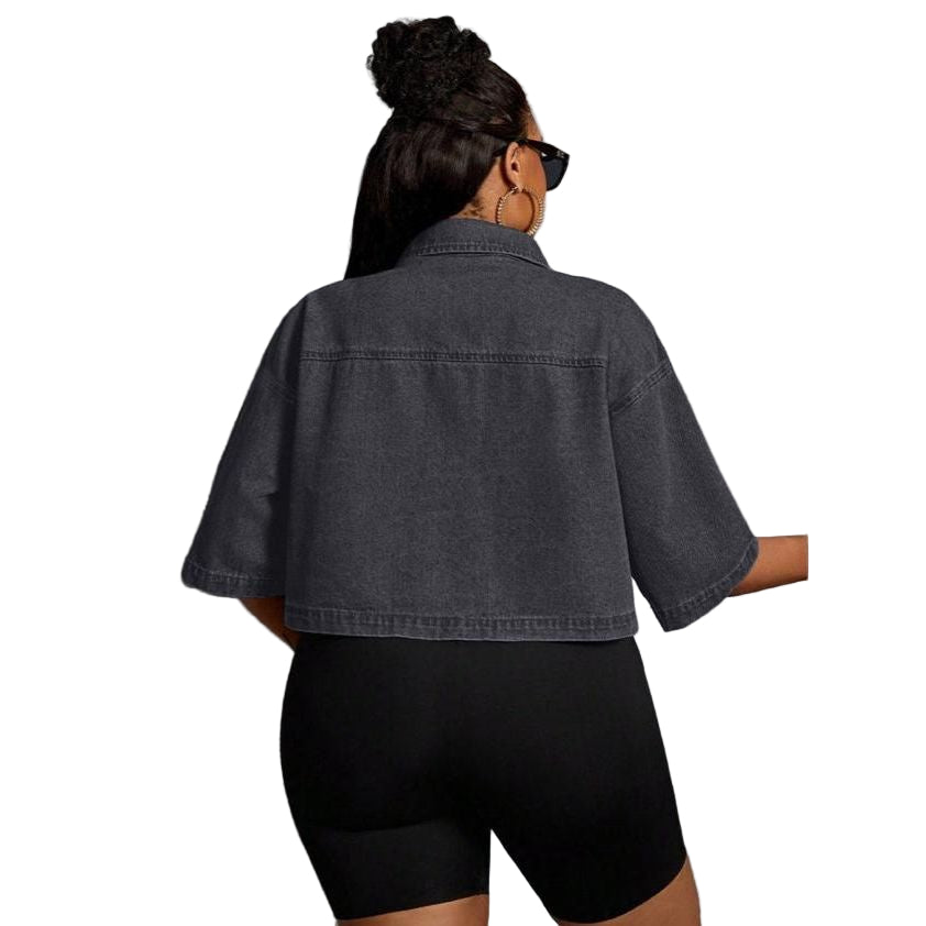 Women Sleeveless Denim Short Jacket