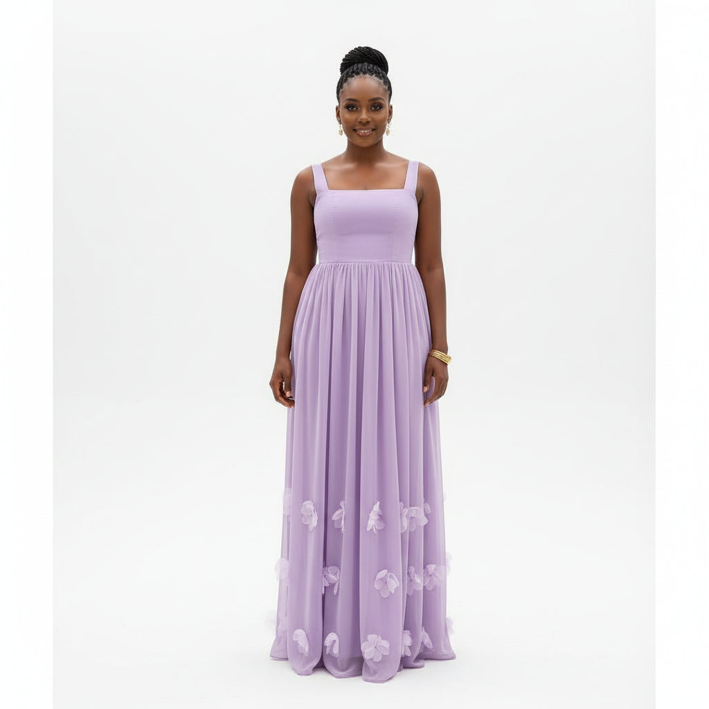 Sleeveless Spaghetti Straps Pleated Maxi Dress