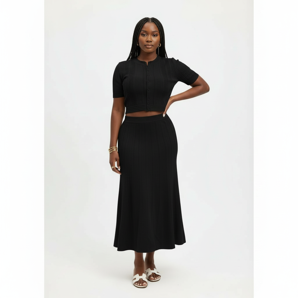 Woman's' Short Sleeve Mesh 2 Piece Set