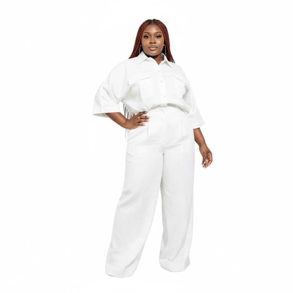 Plus Size Shirt and Long Pants set