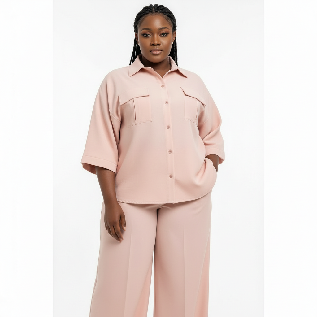 Plus Size Shirt and Long Pants set