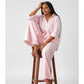 Plus Size Long Sleeve Shirt and Wide Long Pants Set