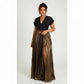 Metallic Fabric High Slit Skirt, Suitable For Party In Summer