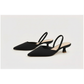 Kitten heel slingback pumps
