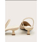 Kitten heel slingback pumps
