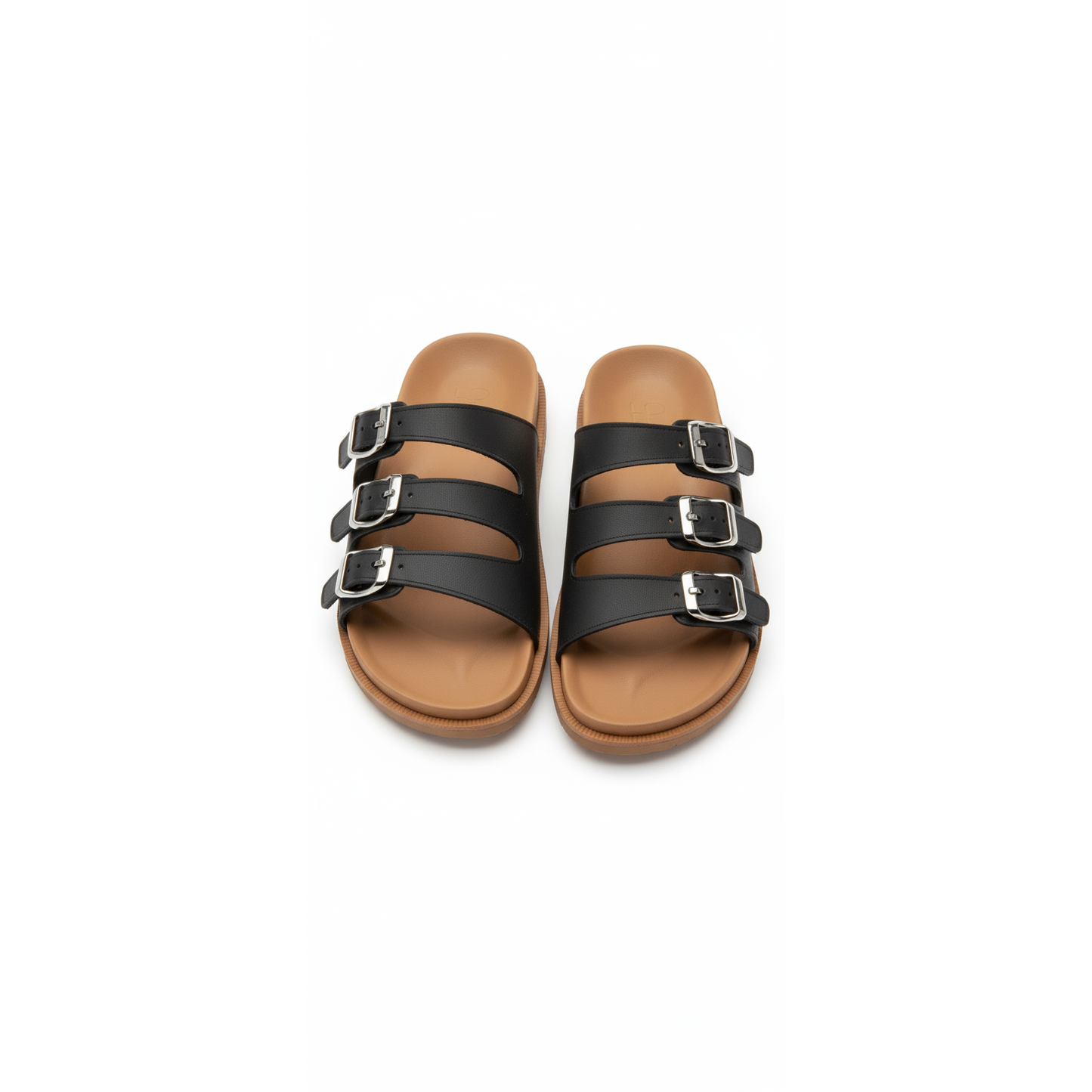 Open-Toe Design Triple Buckle Closure Sandals