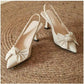 Bow-tie Small Short Thin Stylish Heel Pumps