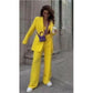 Single Button Blazer Jacket & Formal Pants Set
