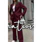 Single Button Blazer Jacket & Formal Pants Set