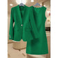 Elegant Women's Dress Blazer 2 Piece Set Suit