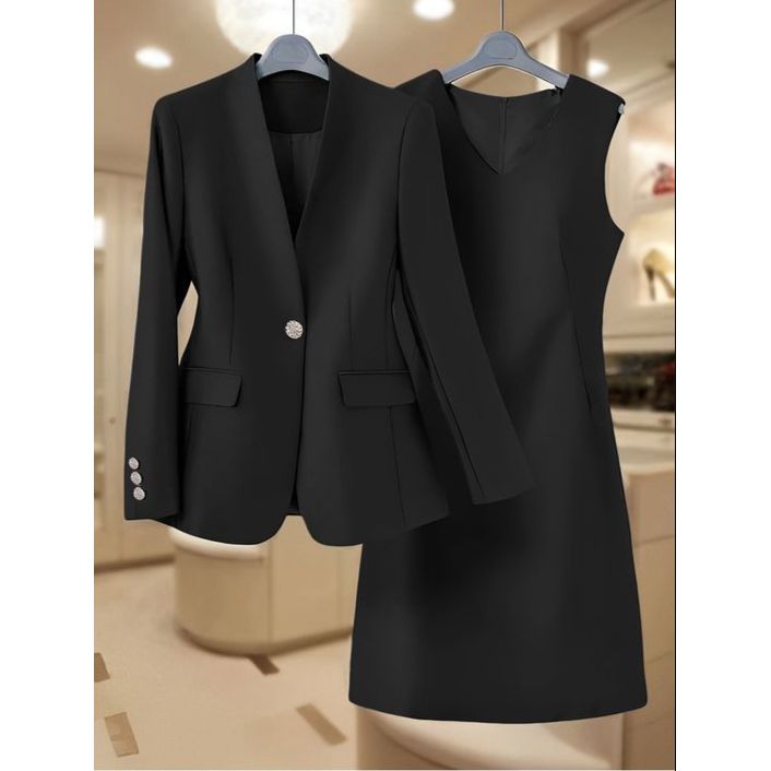 Elegant Women's Dress Blazer 2 Piece Set Suit