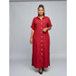 Plus Size Front Buttoned Maxi Shirt Dress