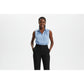 Plain Colour Button Detail Sleeveless Blouse