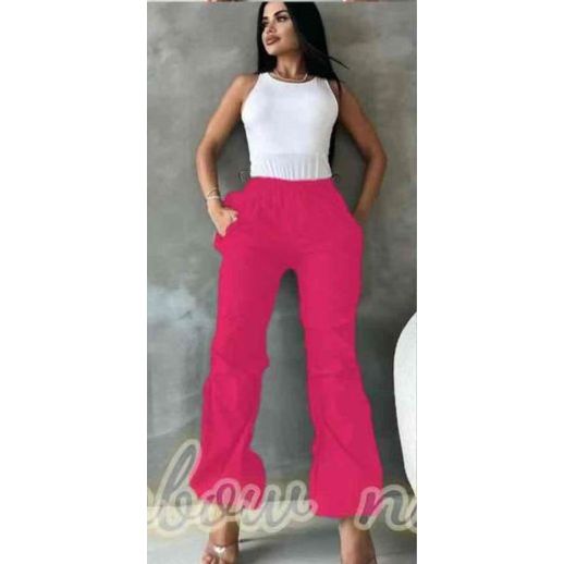 Casual Side Drawstring Waist Parachute Cargo Pants