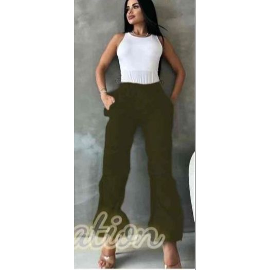 Casual Side Drawstring Waist Parachute Cargo Pants