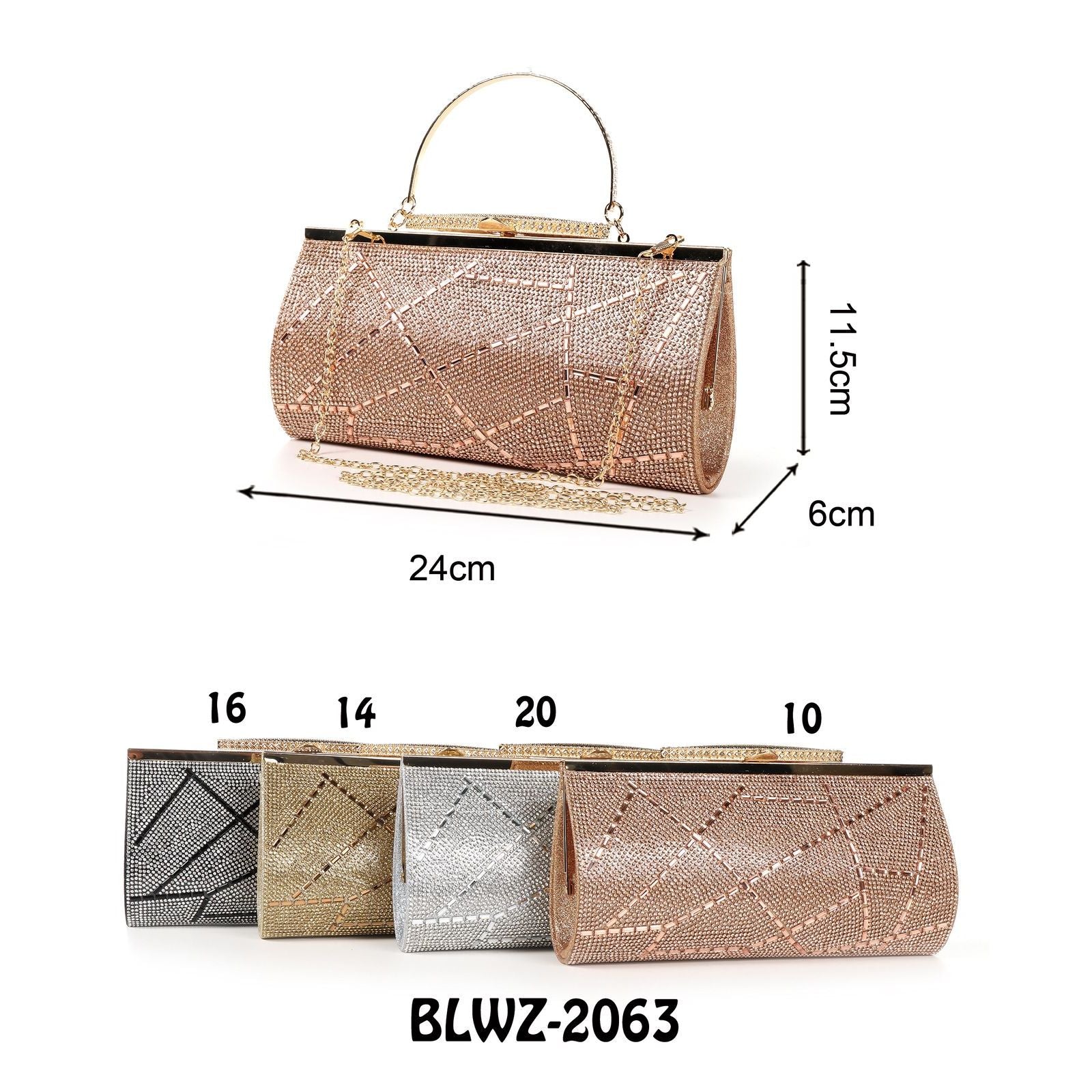 Gold Embellished Rhinestone Bag