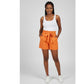 Relaxed Elastic Tie Waist Pocket Shorts