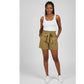 Relaxed Elastic Tie Waist Pocket Shorts