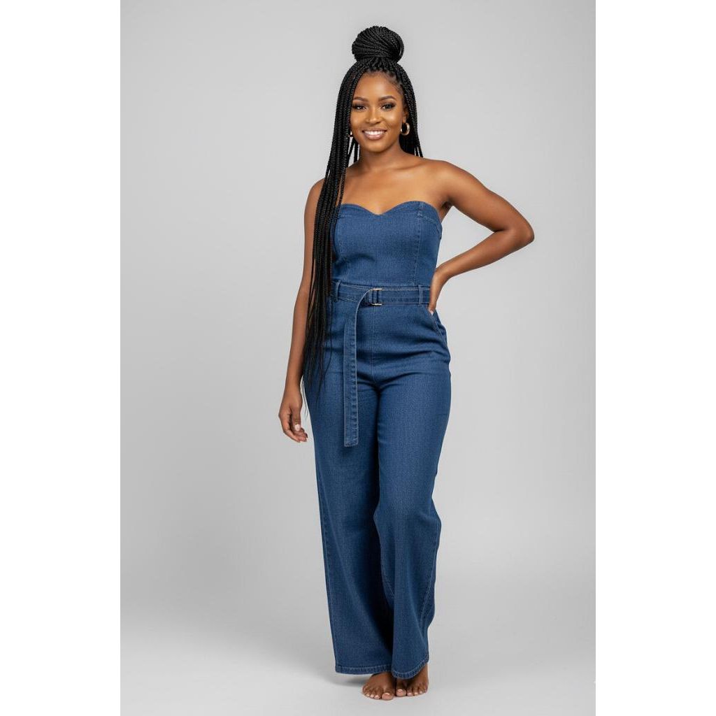 Boobtube Denim Long Jumpsuit
