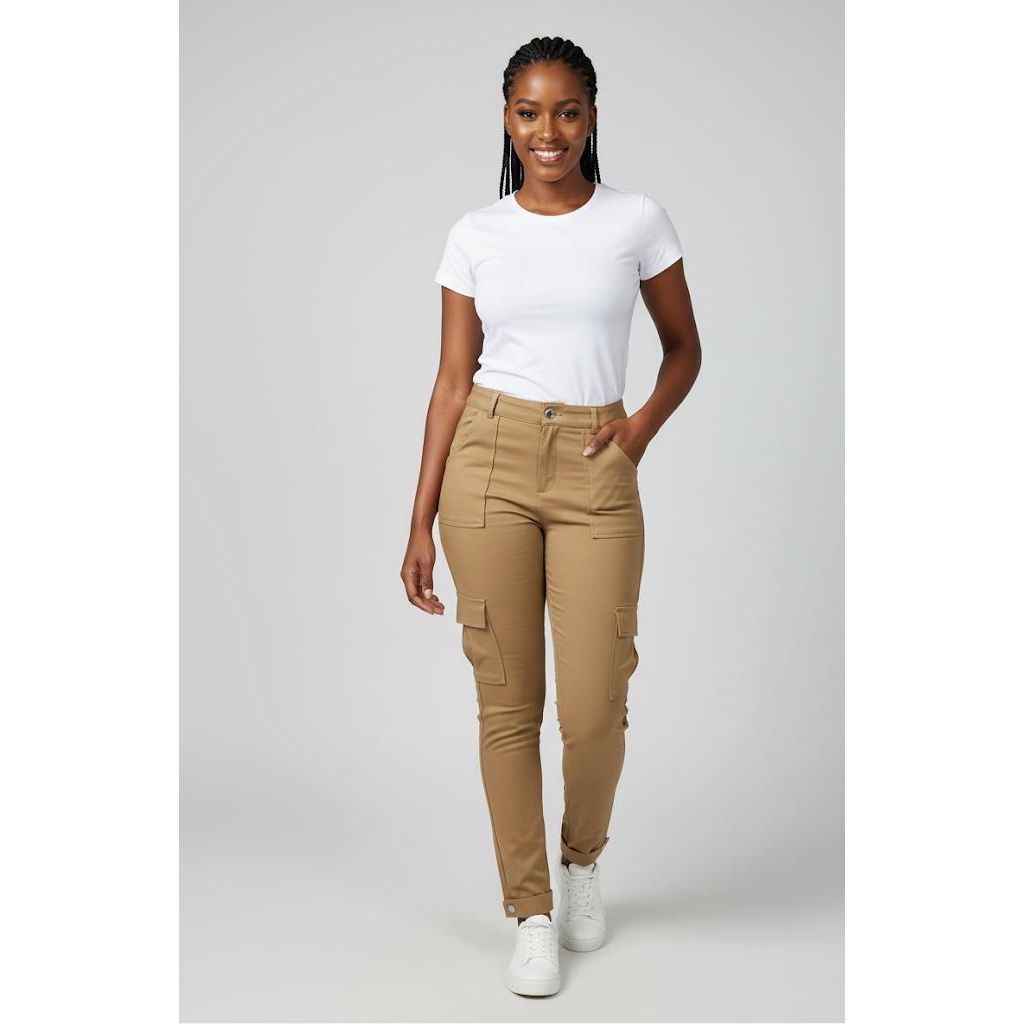 Sexy Skinny Stretch Denim Cargo Pants