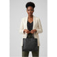 Faux Suede Bowling Handbag