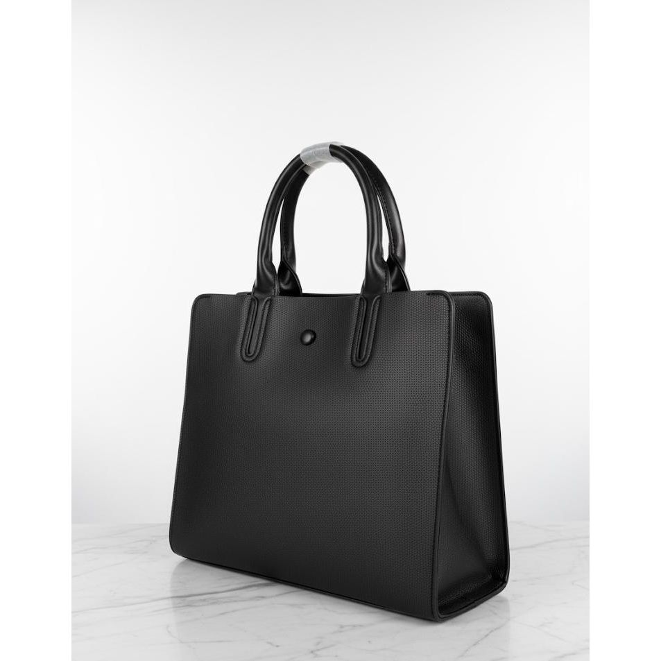 Faux Suede Bowling Handbag