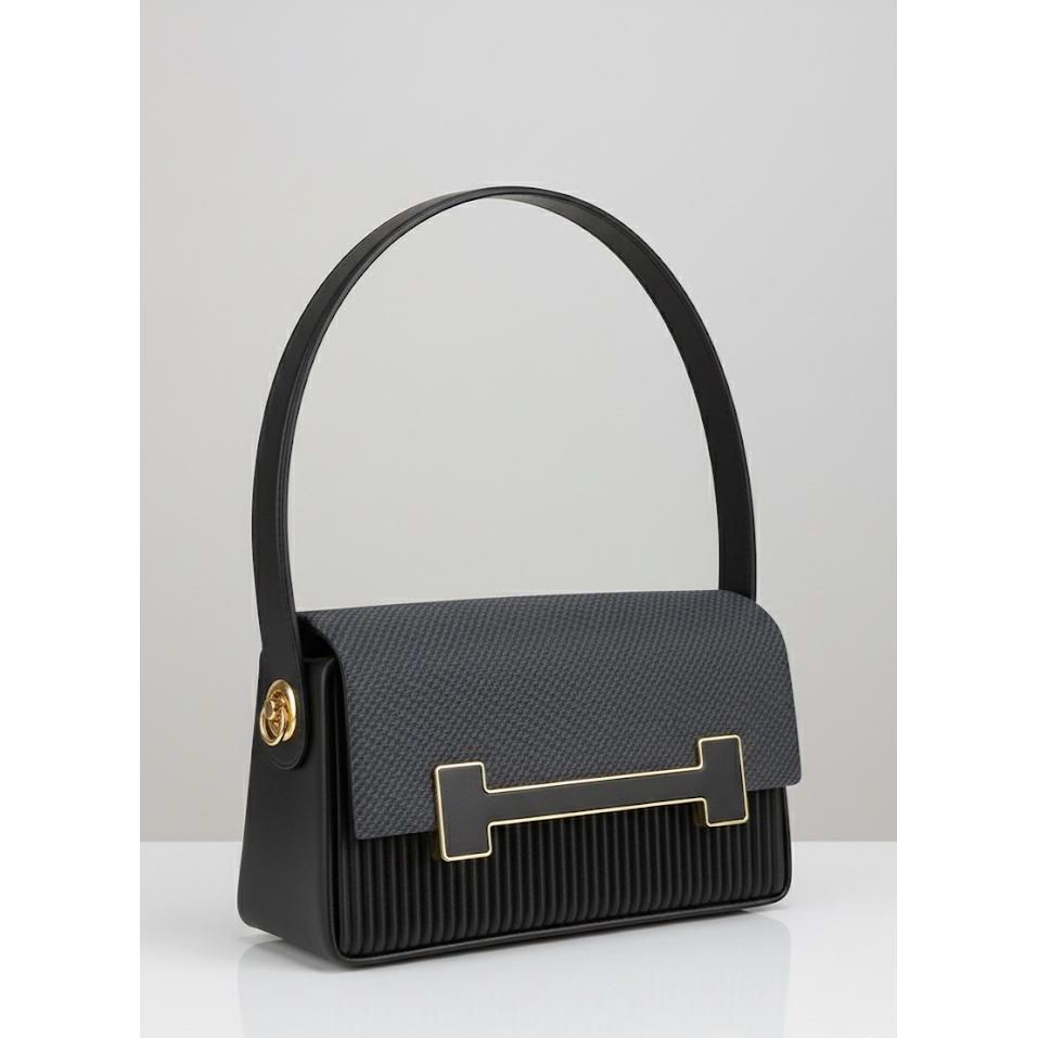 Versatile Shoulder Bag with 'H' Design Trendy Handbag