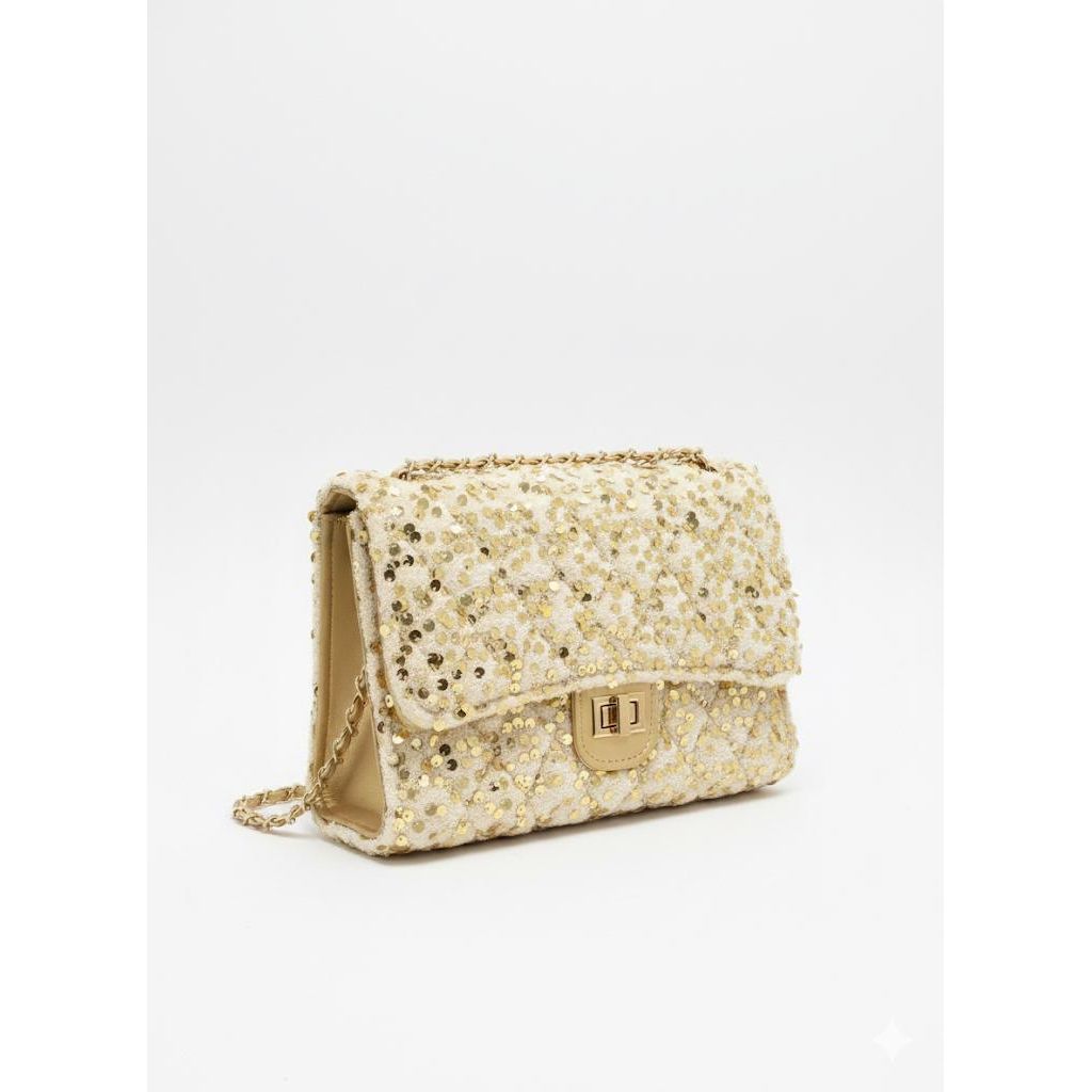 Sequined Convertible Crossbody Bag