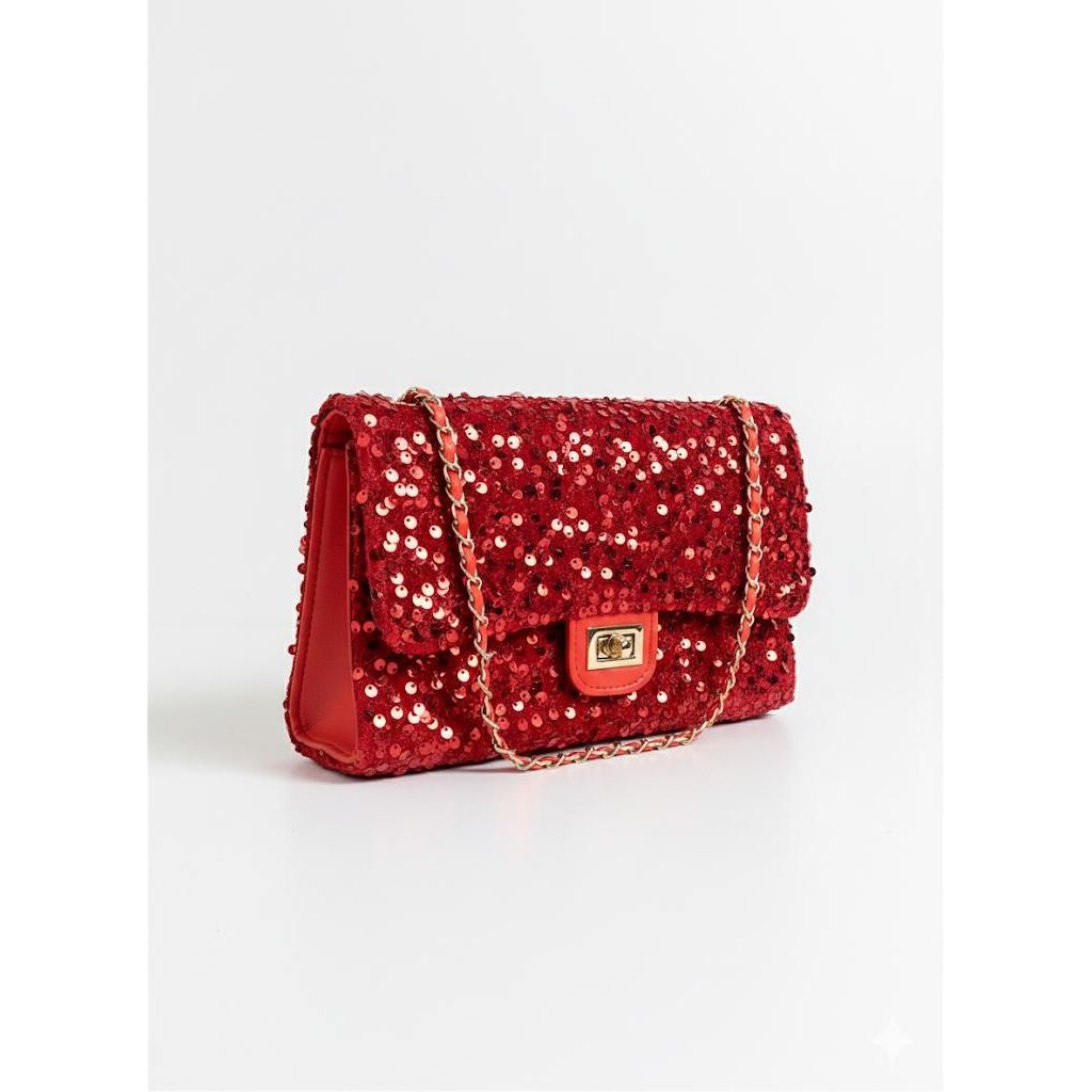 Sequined Convertible Crossbody Bag