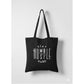 Black Graphic Print Tote Carry Bag.