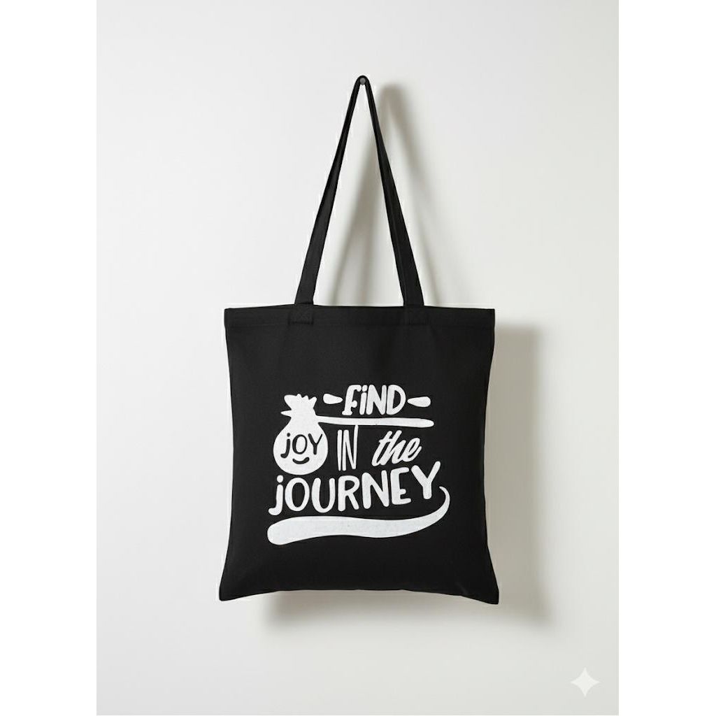 Black Graphic Print Tote Carry Bag.