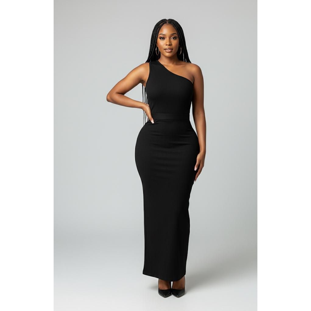 Asymmetrical Sleeveless Bodycon Dress